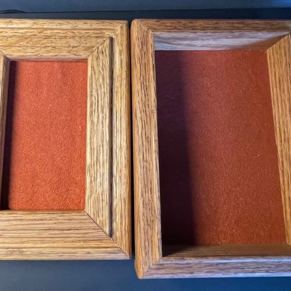 Vintage Solid oak trinket/jewelry box with ceramic tile lid strawberries - Picture 3 of 5